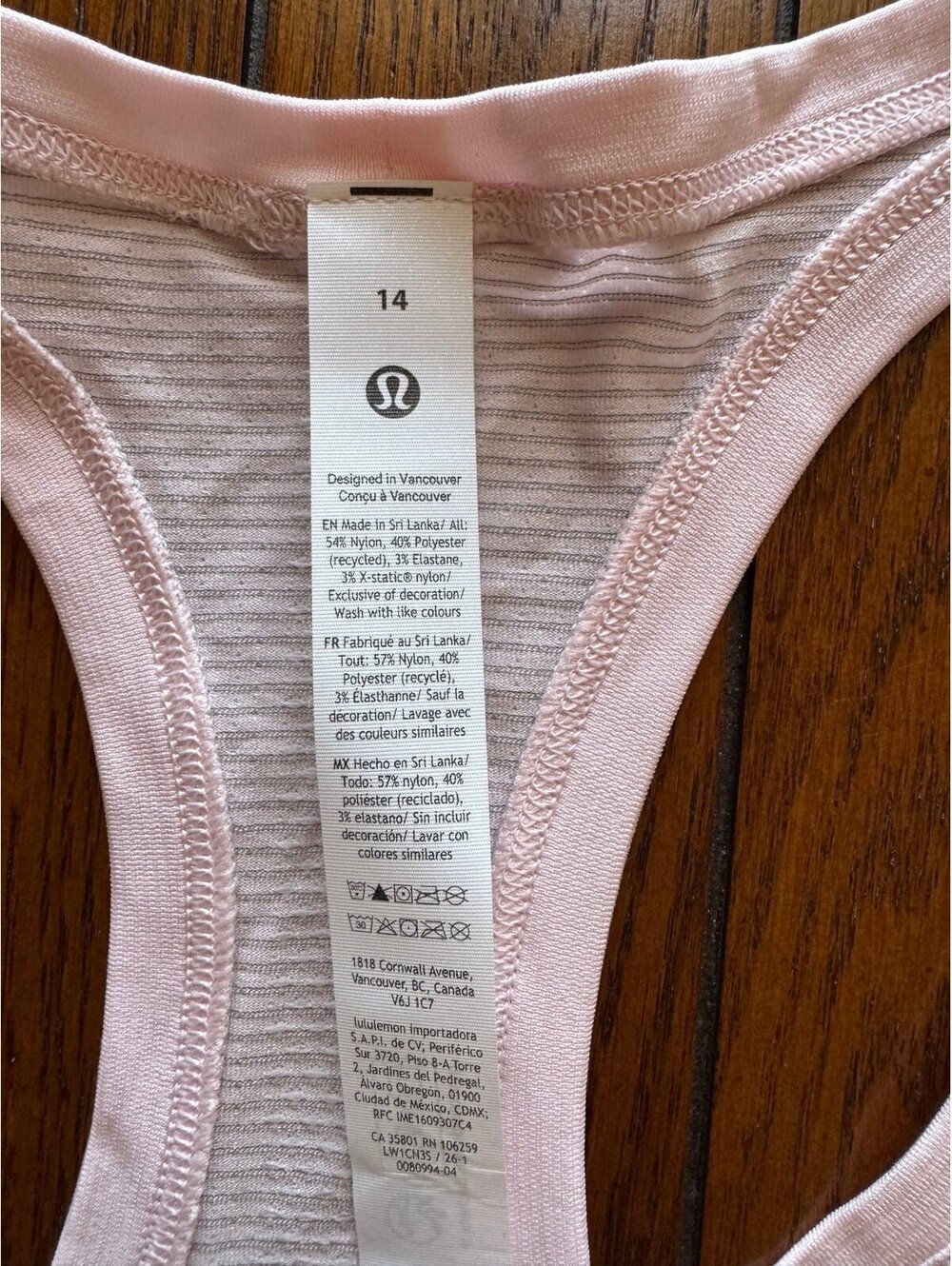 Lululemon Swiftly Tech Scoopneck Tank 2.0 Race Pink Pearl Size 14 NWT - Picture 3 of 5